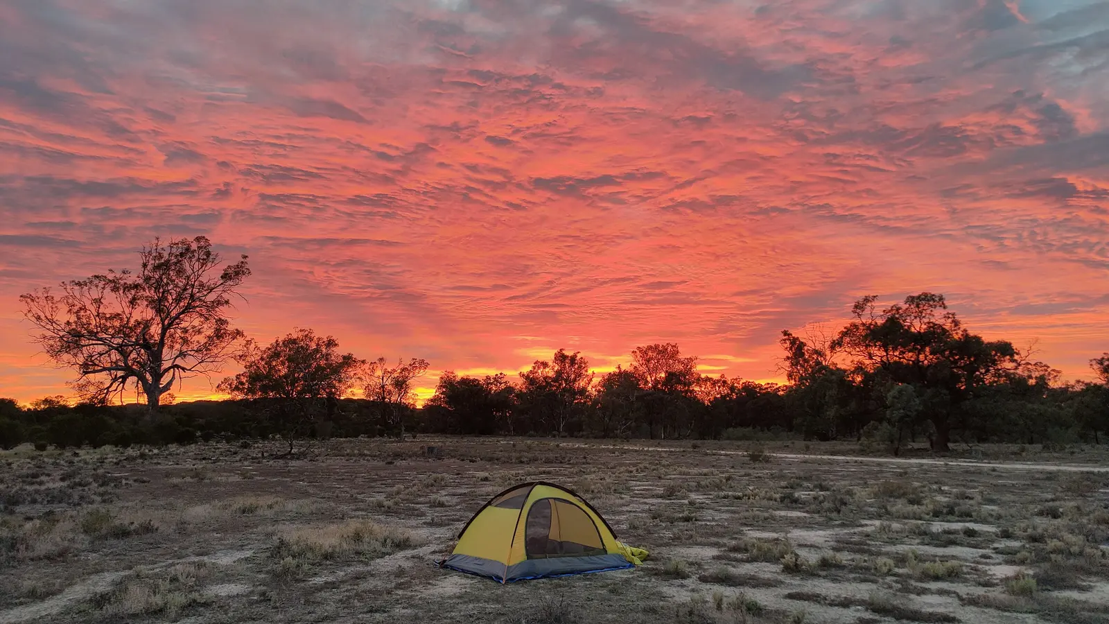 Seasonal Australian camping landscape
